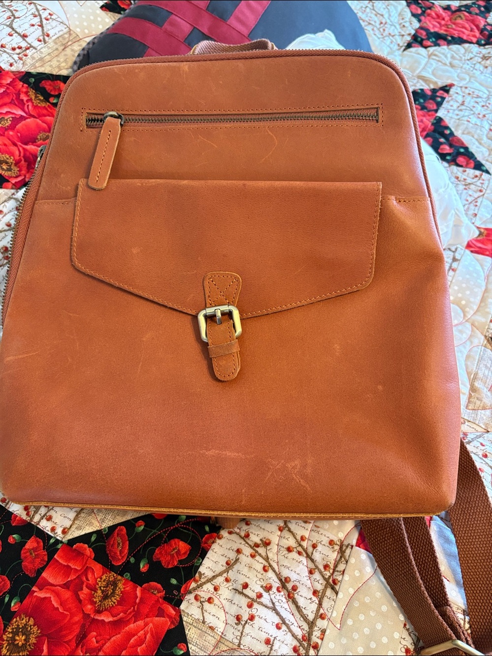 S-Zone Genuine Leather Backpack Purse